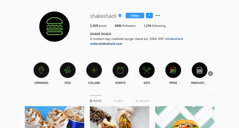 Restaurant Instagram Social Media Marketing Profile