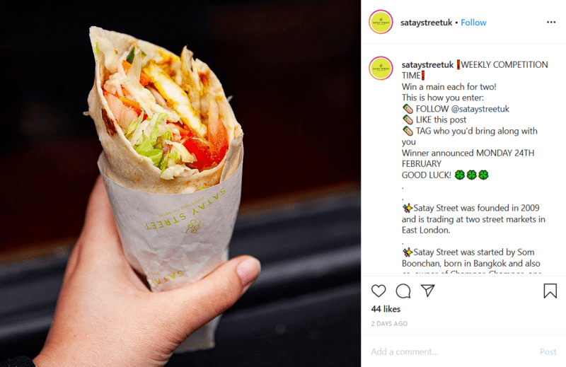 Restaurant Instagram Marketing Post